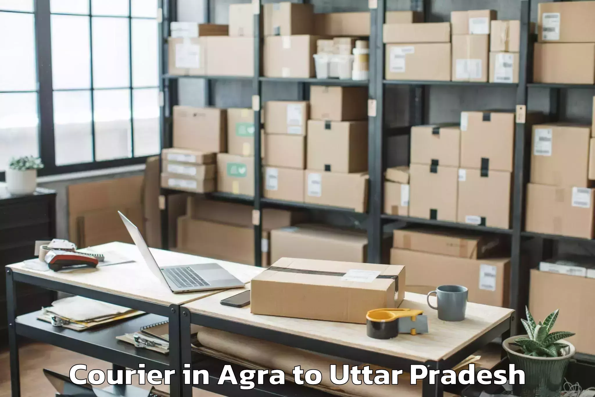 Book Agra to Jhusi Courier Online